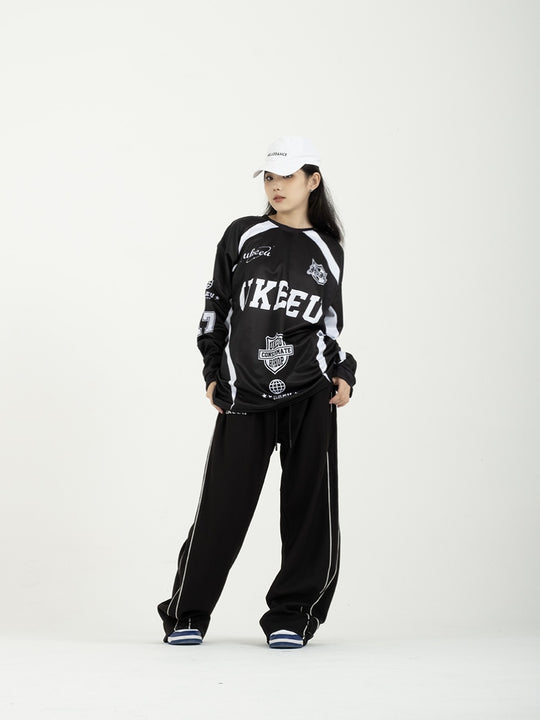 ukeeu Racing Print Long Sleeved Soccer Jersey | Face 3 Face