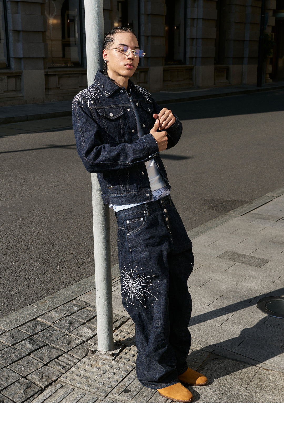 STEEPC Fireworks Rhinestone Denim Jeans | Face 3 Face