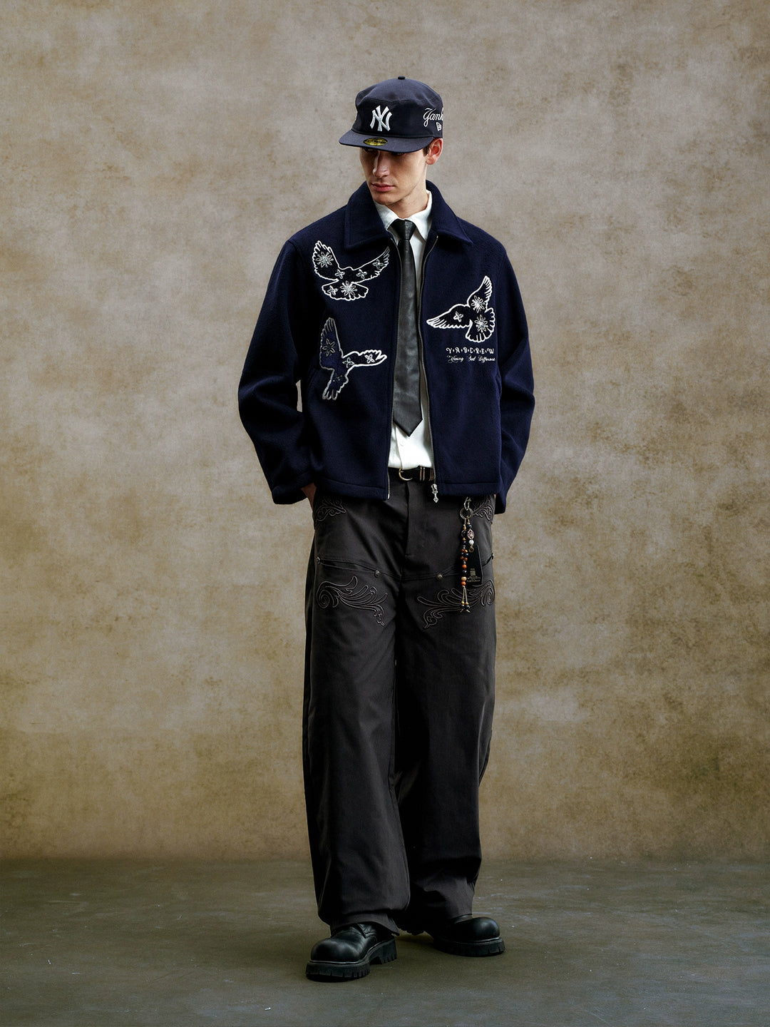 YADcrew Sequin Floral Peace Dove Jacket | Face 3 Face