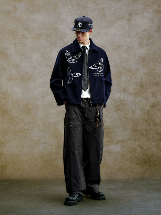 YADcrew Sequin Floral Peace Dove Jacket | Face 3 Face