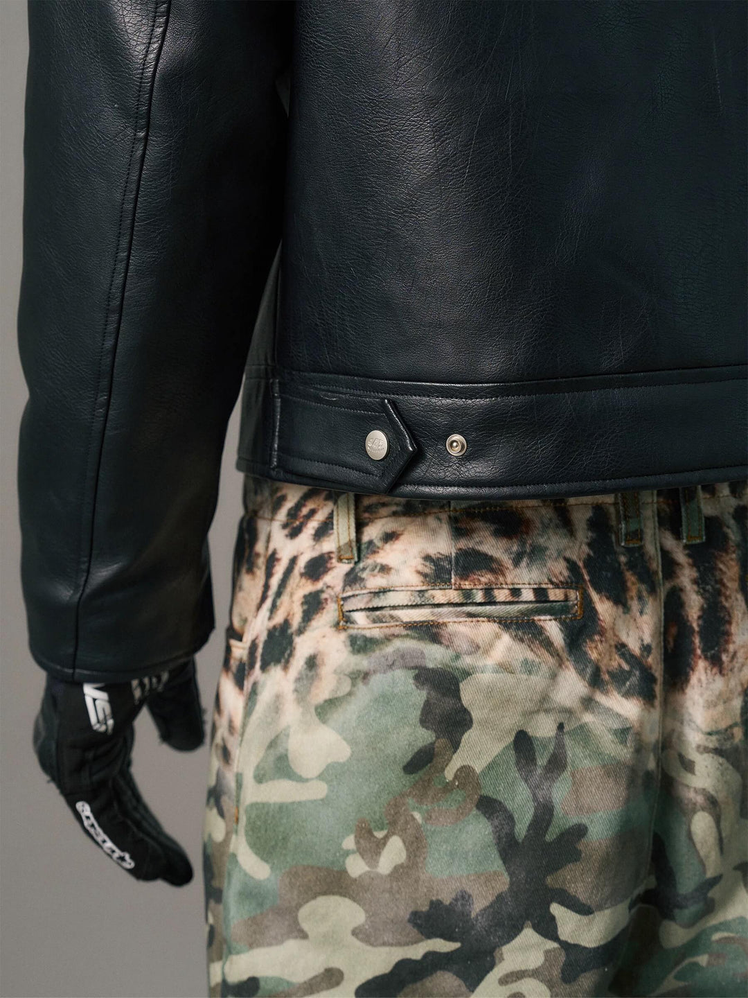 S45 Leopard Camouflage Print Cargo Pants | Face 3 Face