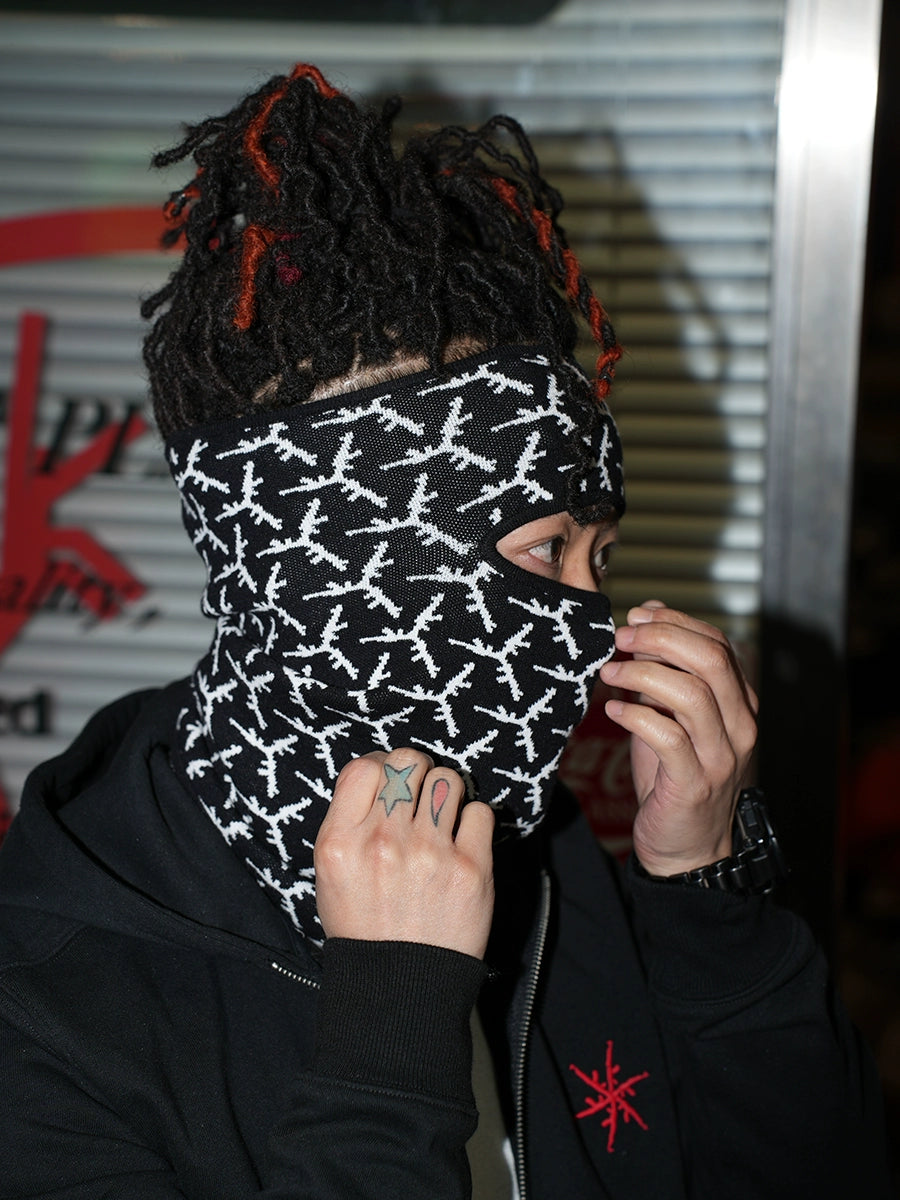 TGFCLUB All Over Logo Knit Face Mask | Face 3 Face