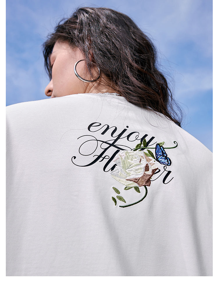 MEDM Vine and Flower Butterfly Logo Long Sleeve Tee | Face 3 Face