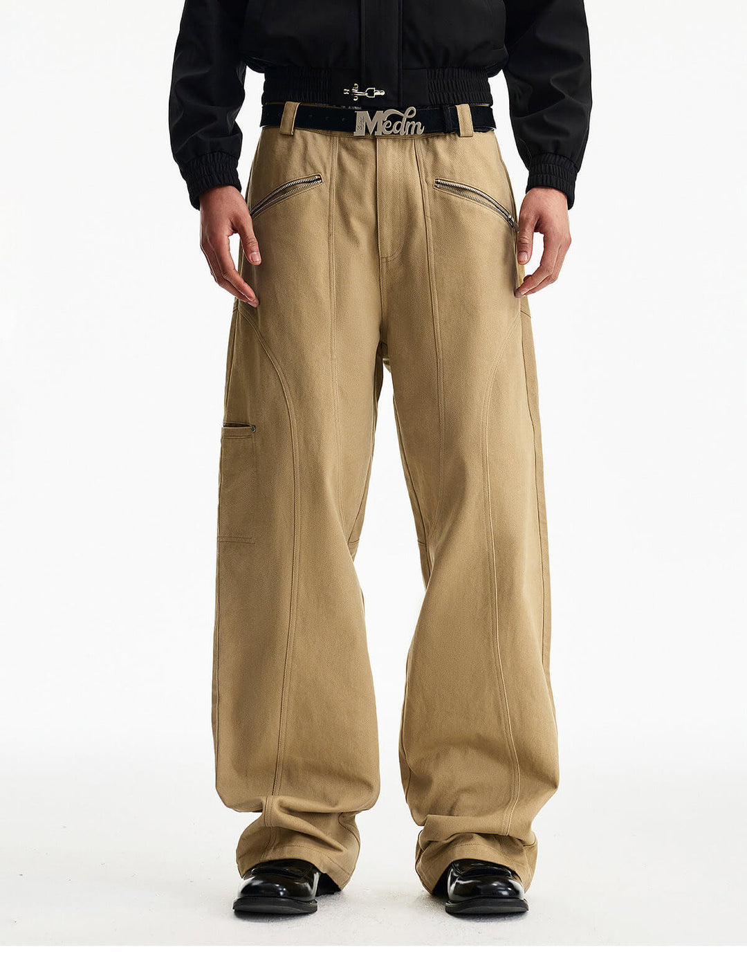 MEDM Structured Zip Pocket Work Pants | Face 3 Face