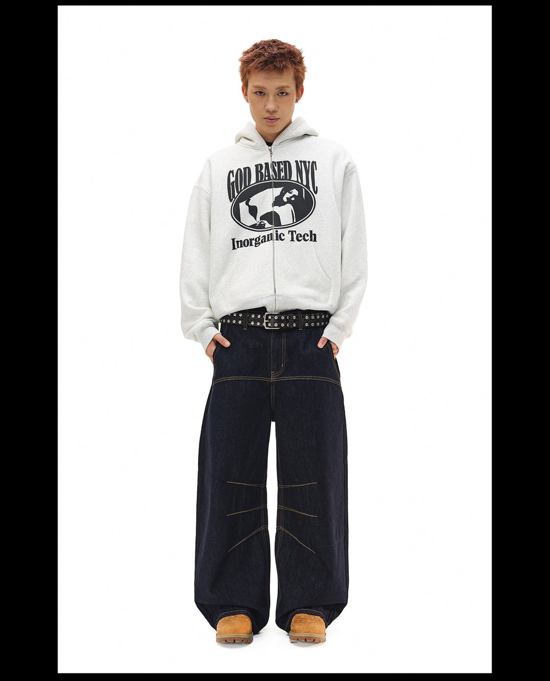 NOVACAM Vintage Print Zip Up Hoodie | Face 3 Face