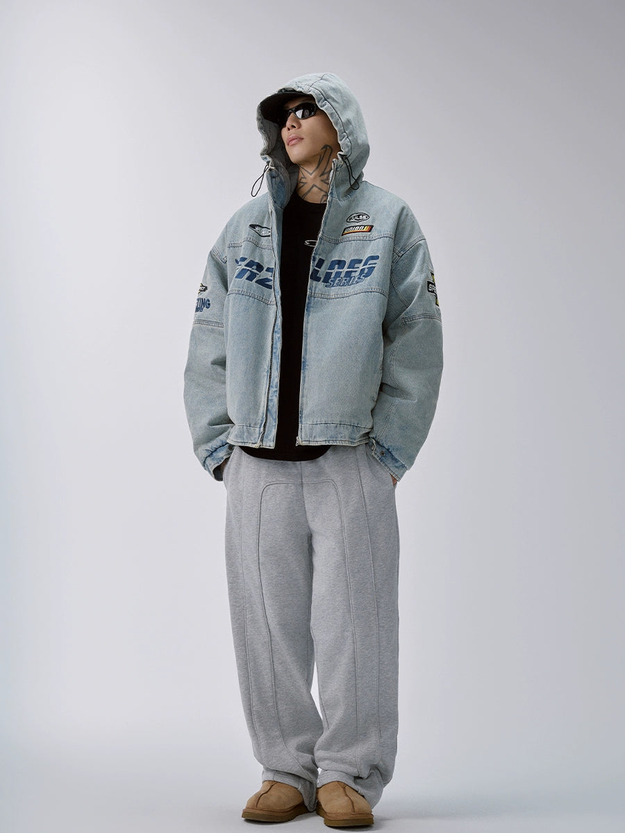 F2CE Stitching Heavyweight Gray Sweatpants | Face 3 Face