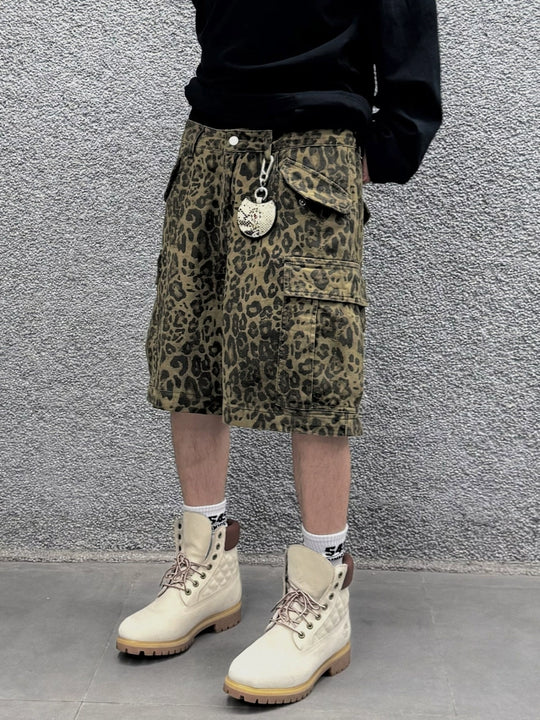S45 Leopard Cargo Shorts | Face 3 Face