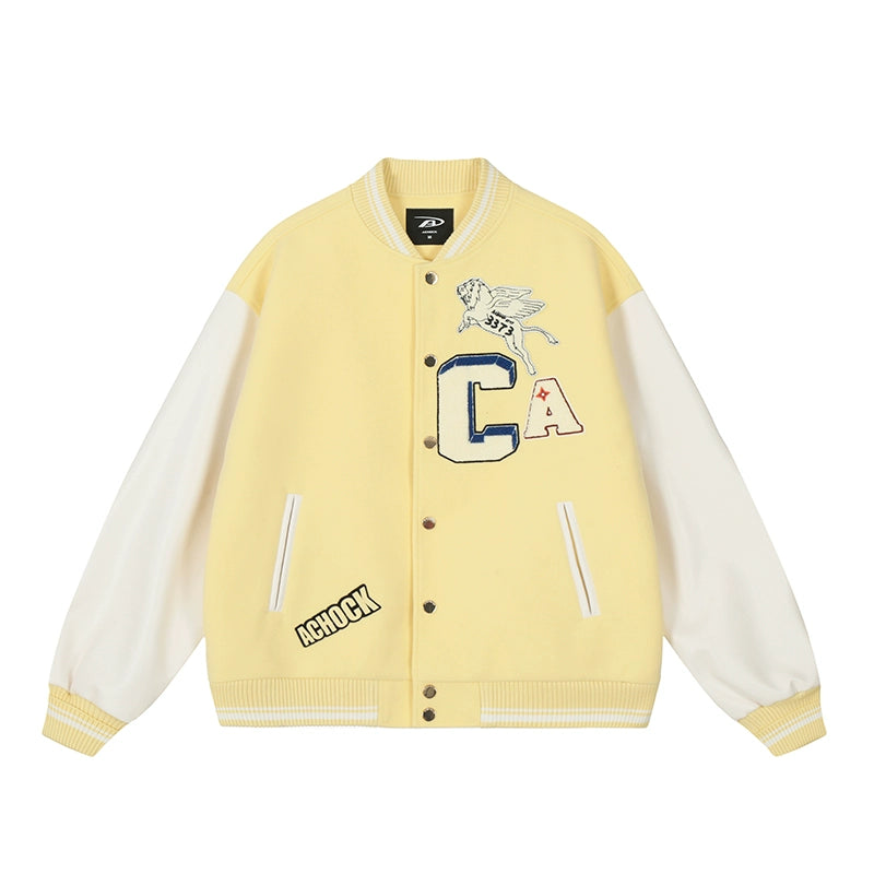 Racer varsity jacket | Achock CA Logo Griffin Varsity Jacket | Face 3 Face