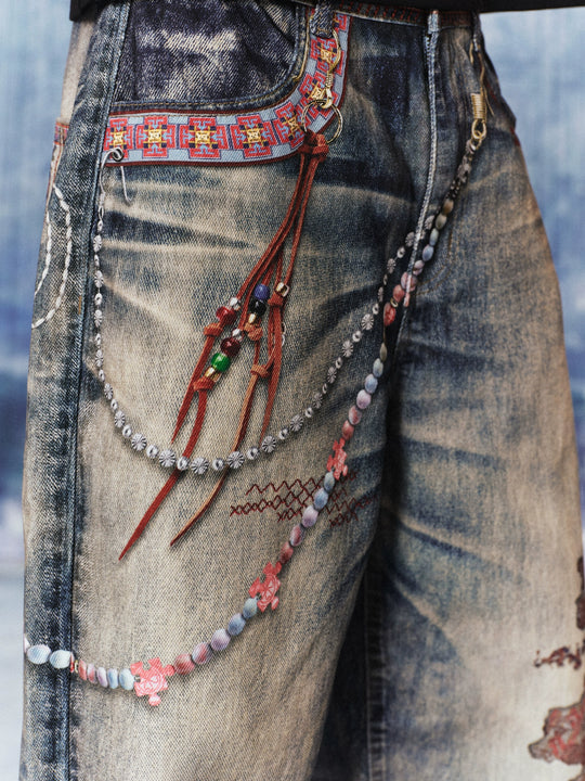 YADcrew Ethnic Photorealistic Print Jeans | Face 3 Face