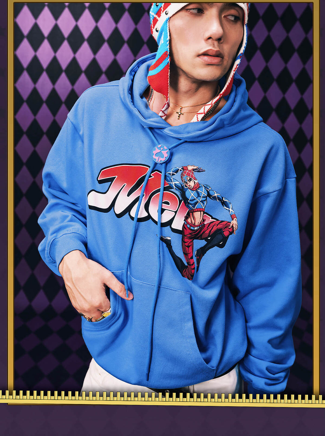 MEDM × JOJO Accent Drawstring Print Hoodie | Face 3 Face