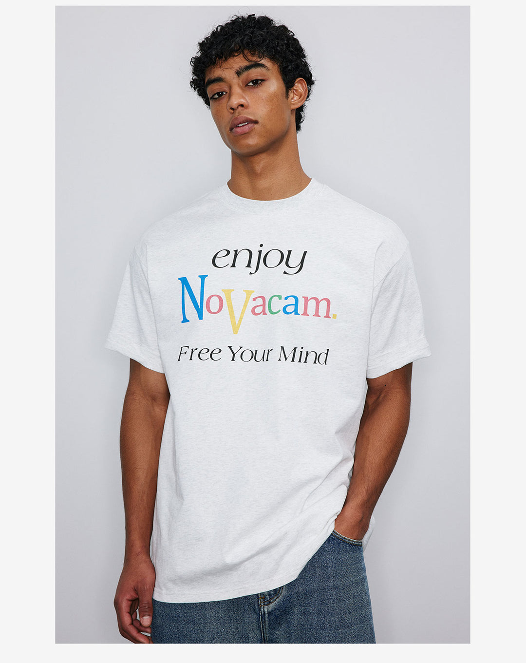 NOVACAM Enjoy Vintage Letter Print Tee | Face 3 Face