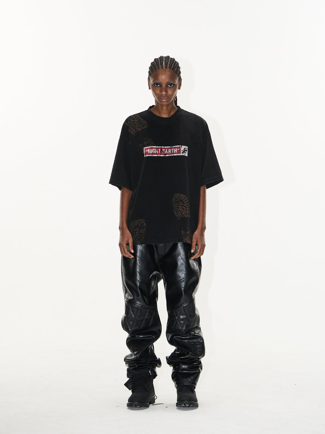 BLIND NO PLAN Washed and Aged Footprint Tee | Face 3 Face