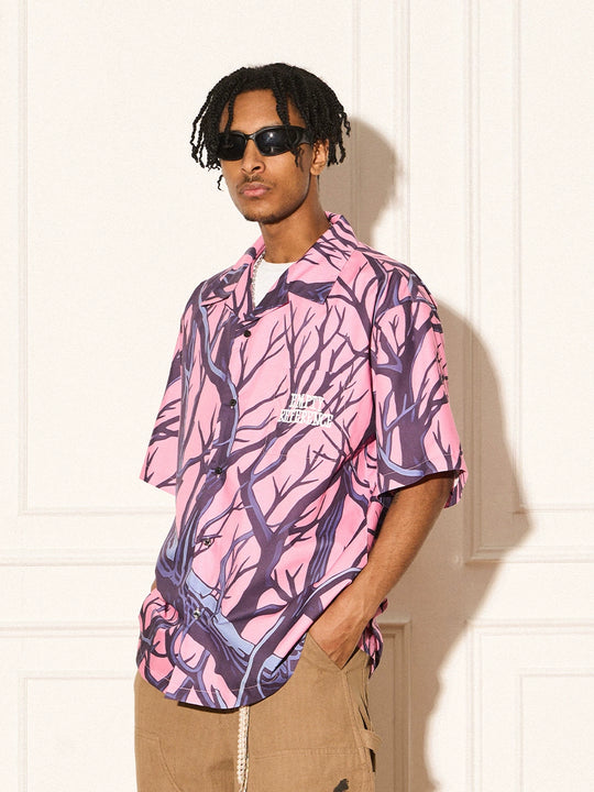 EMPTY REFERENCE Tree Branch Short Sleeve Shirt