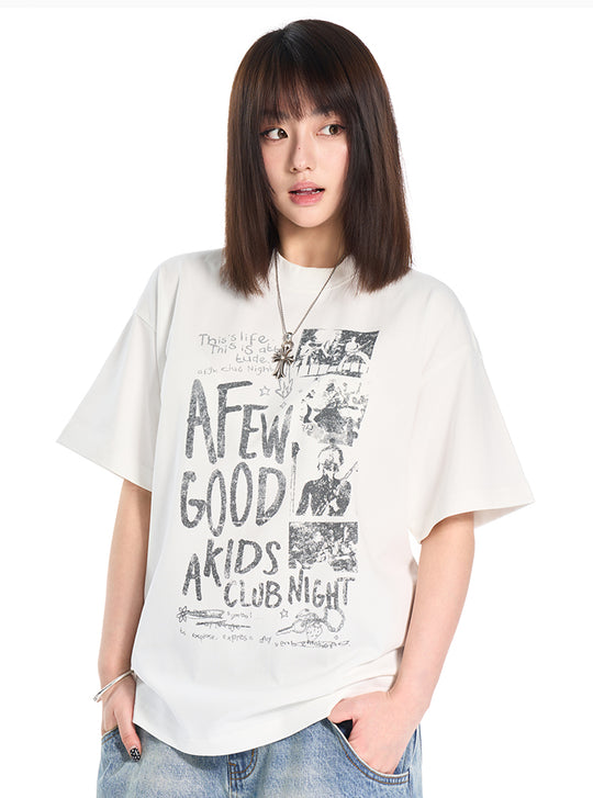 AFGK Club Night Vintage Print Tee | Face 3 Face