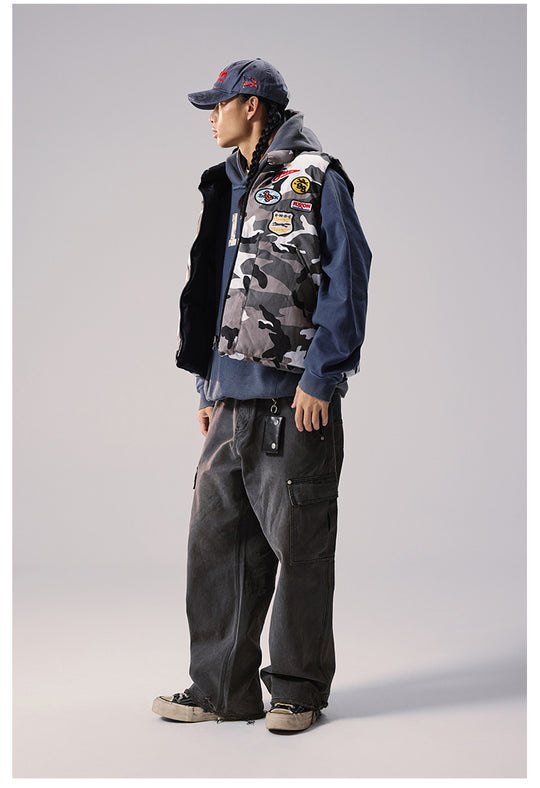 Remedy Camouflage Reversible Down Vest | Face 3 Face