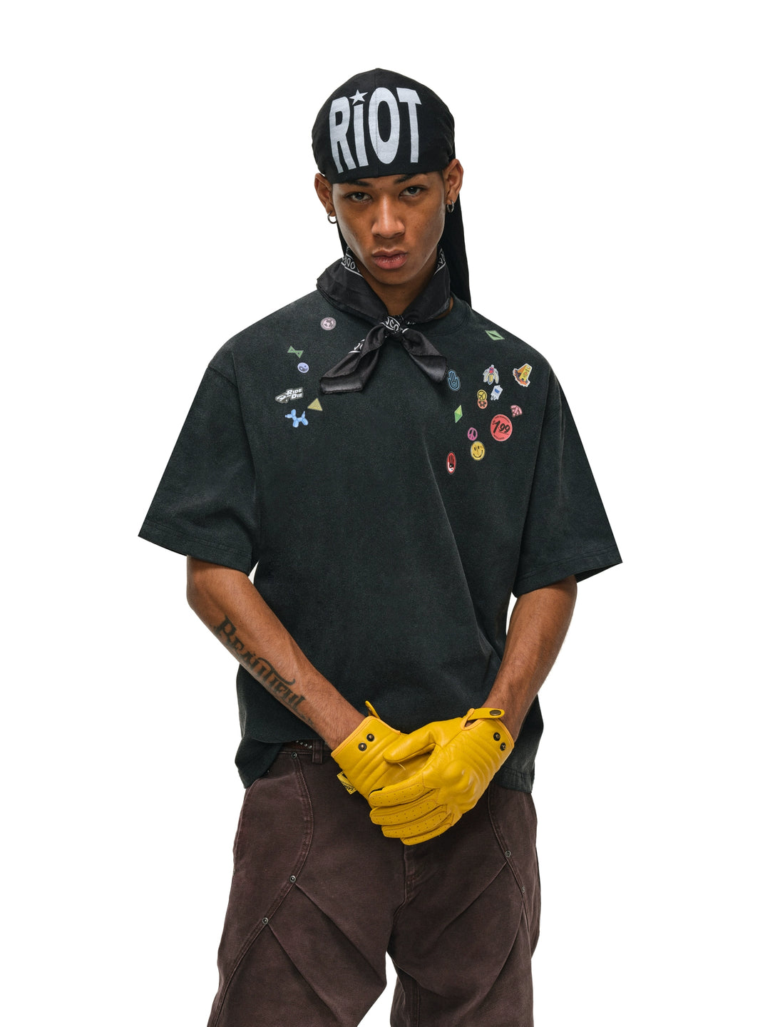 ANTIDOTE Sticker Print Washed Tee | Face 3 Face