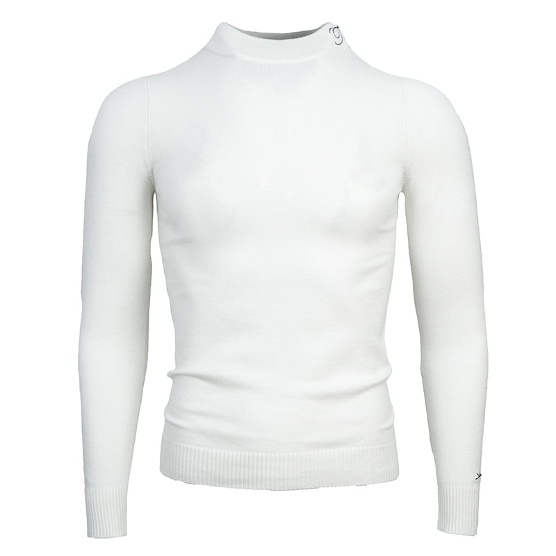 TGFCLUB Embroidered Half Turtleneck Slim Fit Knit Sweater | Face 3 Face