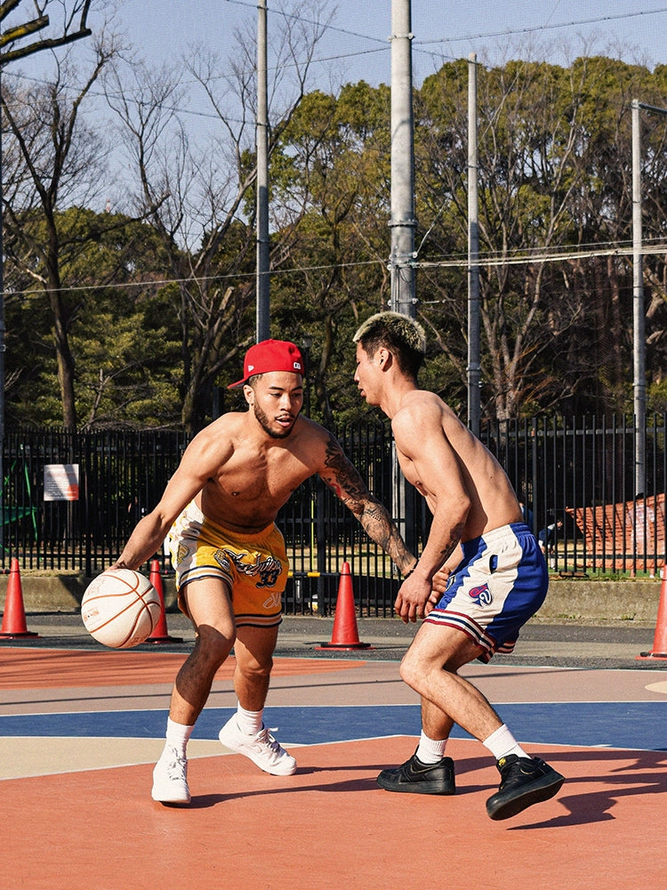 JUST VIBE Spade Card Mesh Basketball Shorts | Face 3 Face