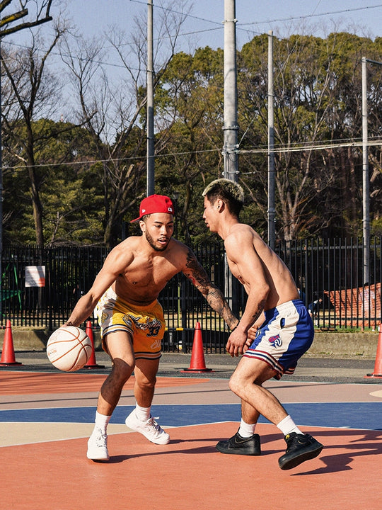 JUST VIBE Spade Card Mesh Basketball Shorts | Face 3 Face