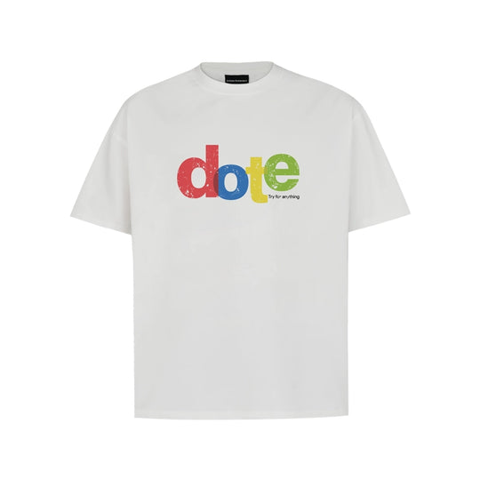 ANTIDOTE Dote Letter Print Washed Tee | Face 3 Face