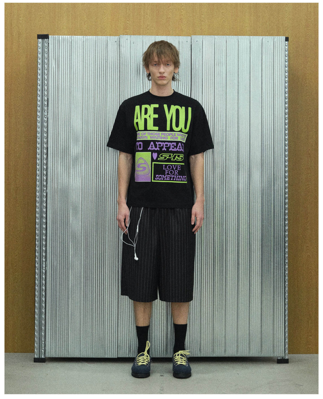 S45 Contrast Color Slogan Print Short Sleeve Tee | Face 3 Face