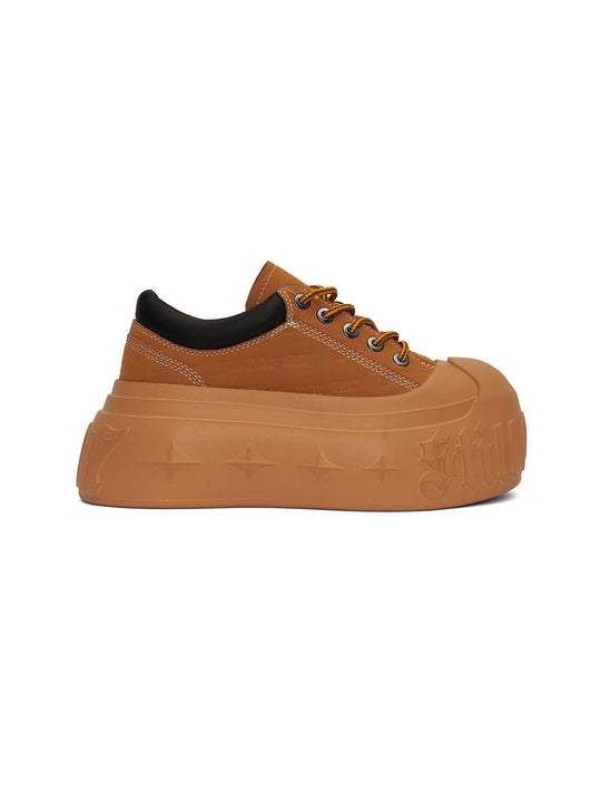 1807 INF-008 Gothic Lace Up Nubuck Leather Chunky Sneakers | Face 3 Face