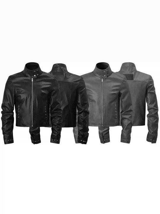 KARMANISTIC Racing Short Leather Jacket | Face 3 Face