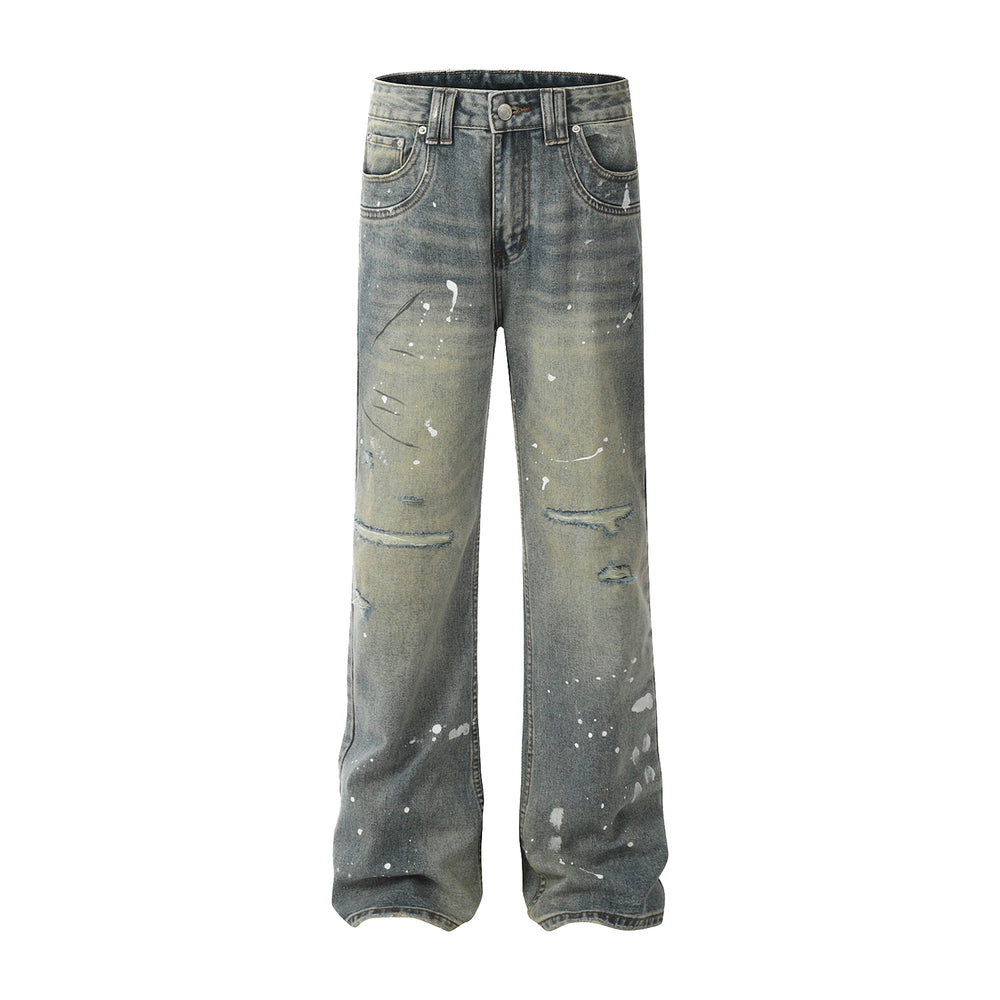 F3F Select Patch Graffiti Washed Gradient Jeans | Face 3 Face