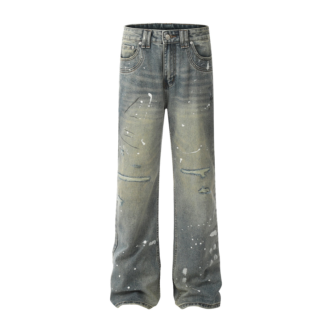 F3F Select Patch Graffiti Washed Gradient Jeans | Face 3 Face