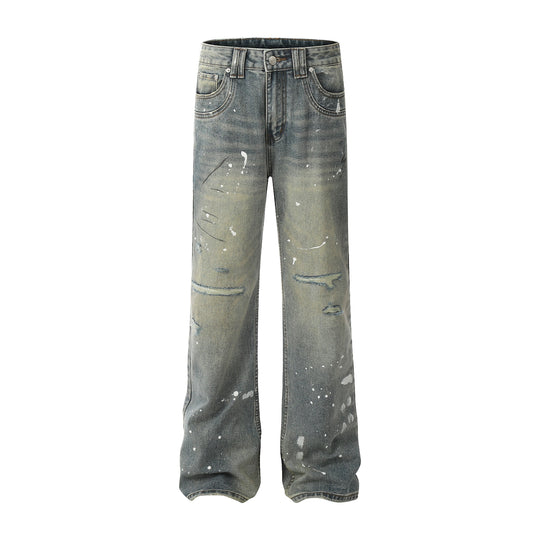 F3F Select Patch Graffiti Washed Gradient Jeans | Face 3 Face