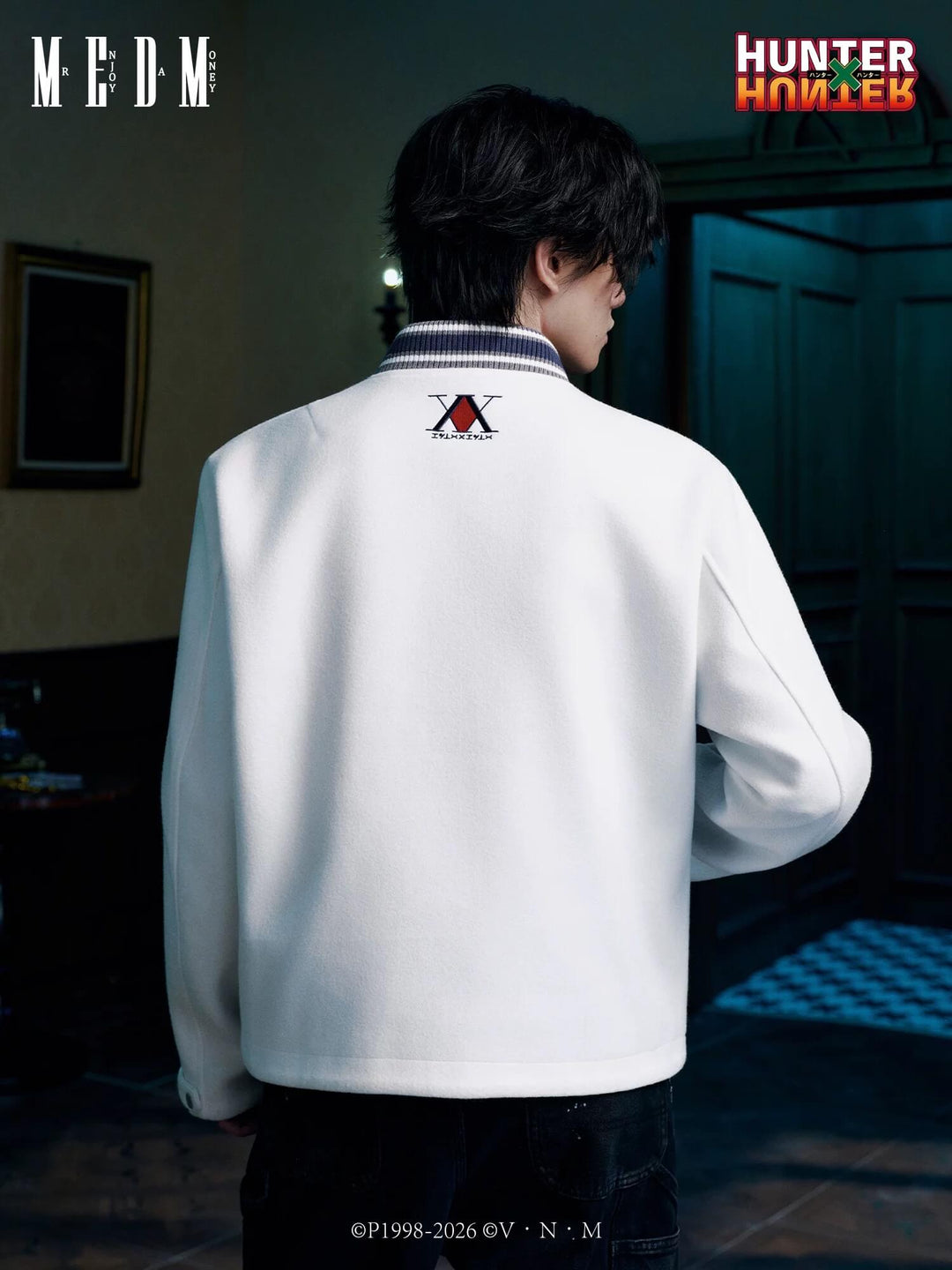 MEDM × HUNTER×HUNTER Logo Embroidered Badge Tweed Jacket
