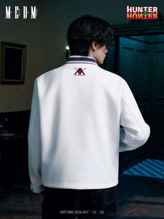 MEDM × HUNTER×HUNTER Logo Embroidered Badge Tweed Jacket
