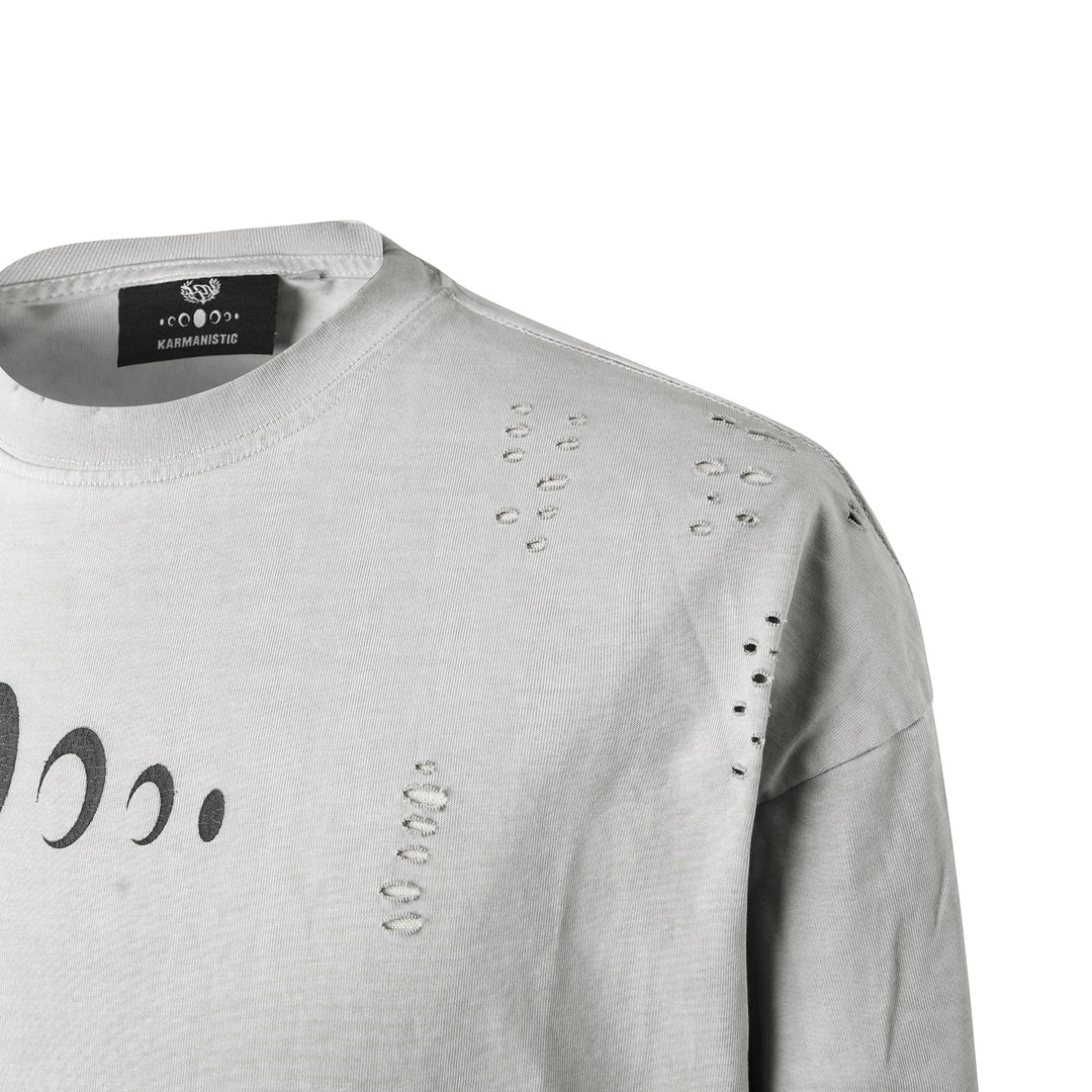 KARMANISTIC Standard Logo Washed Distressed Long Sleeve Tee | Face 3 Face