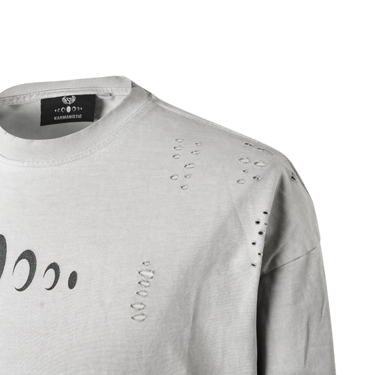 KARMANISTIC Standard Logo Washed Distressed Long Sleeve Tee | Face 3 Face