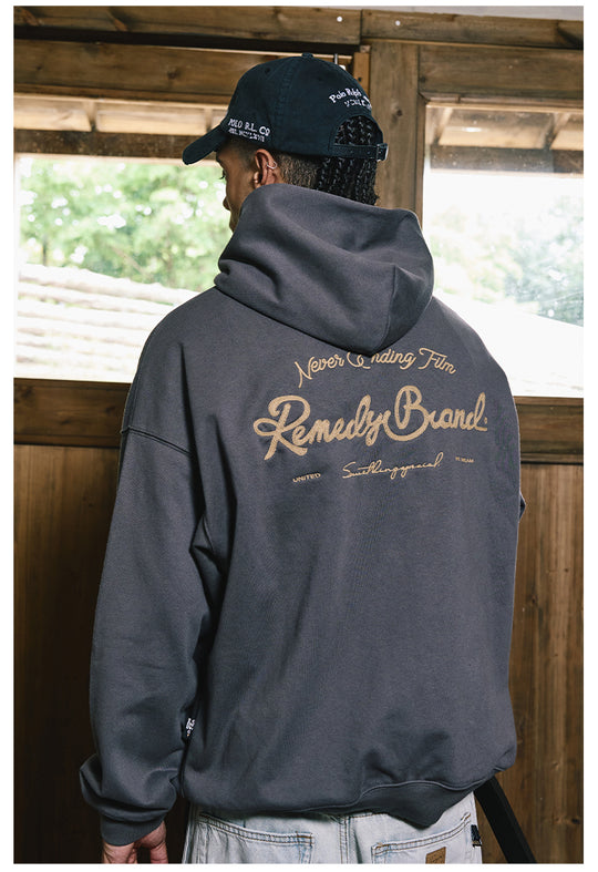 Remedy Metal Wax Seal Chain Embroidered Hoodie | Face 3 Face