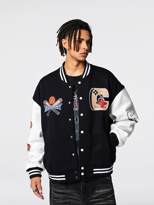 Racer varsity jacket | Achock Baseball Design Varsity Jacket | Face 3 Face
