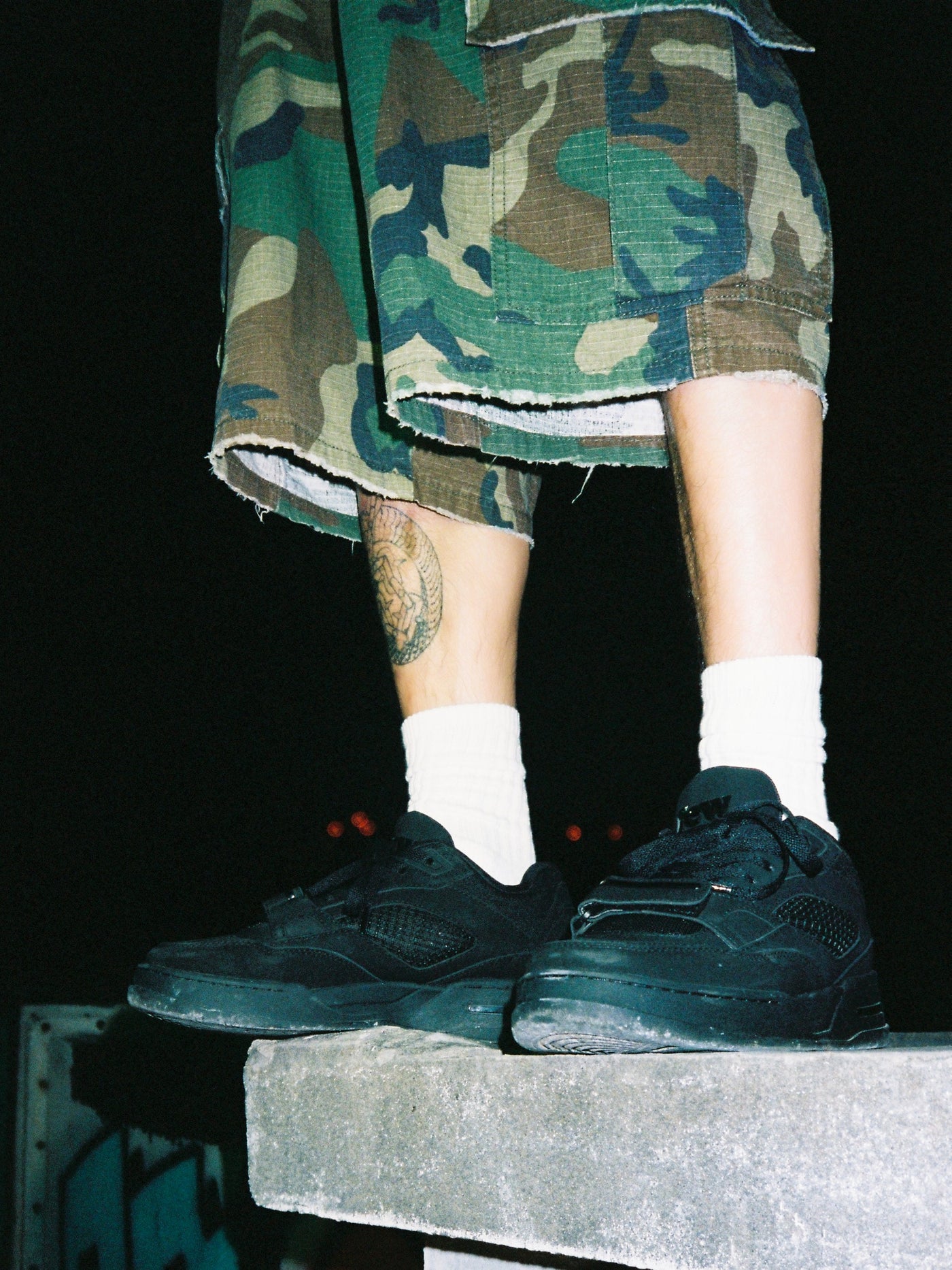 AFGK Logo Print Camouflage Destroyed Shorts | Face 3 Face