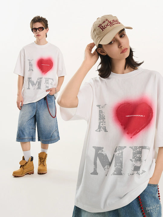 Harsh and Cruel Heart Print Heavyweight Tee