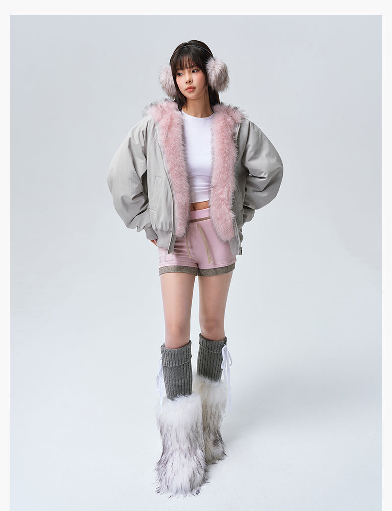 MEDM Fur-Lined Hooded Jacket | Face 3 Face