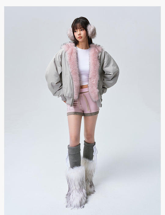 MEDM Fur-Lined Hooded Jacket | Face 3 Face