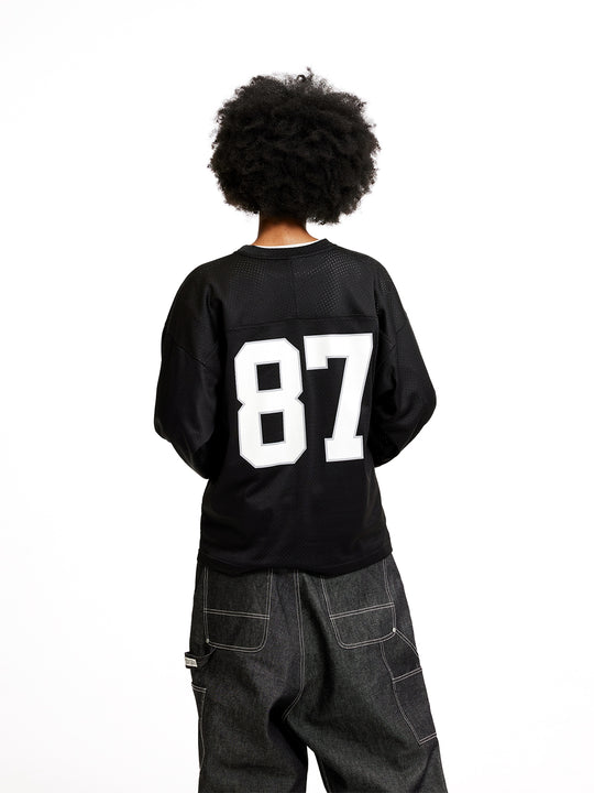 MHARF Black 87 Long Sleeved Mesh Hockey Jersey | Face 3 Face