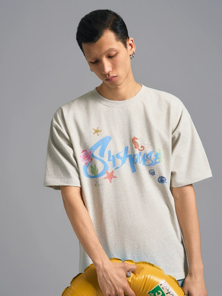 S45 Underwater World Graffiti Print Tee | Face 3 Face