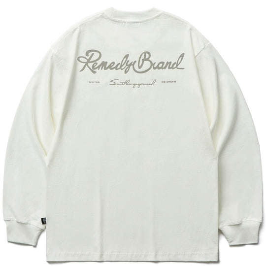 Remedy Script Print Long Sleeve Tee | Face 3 Face