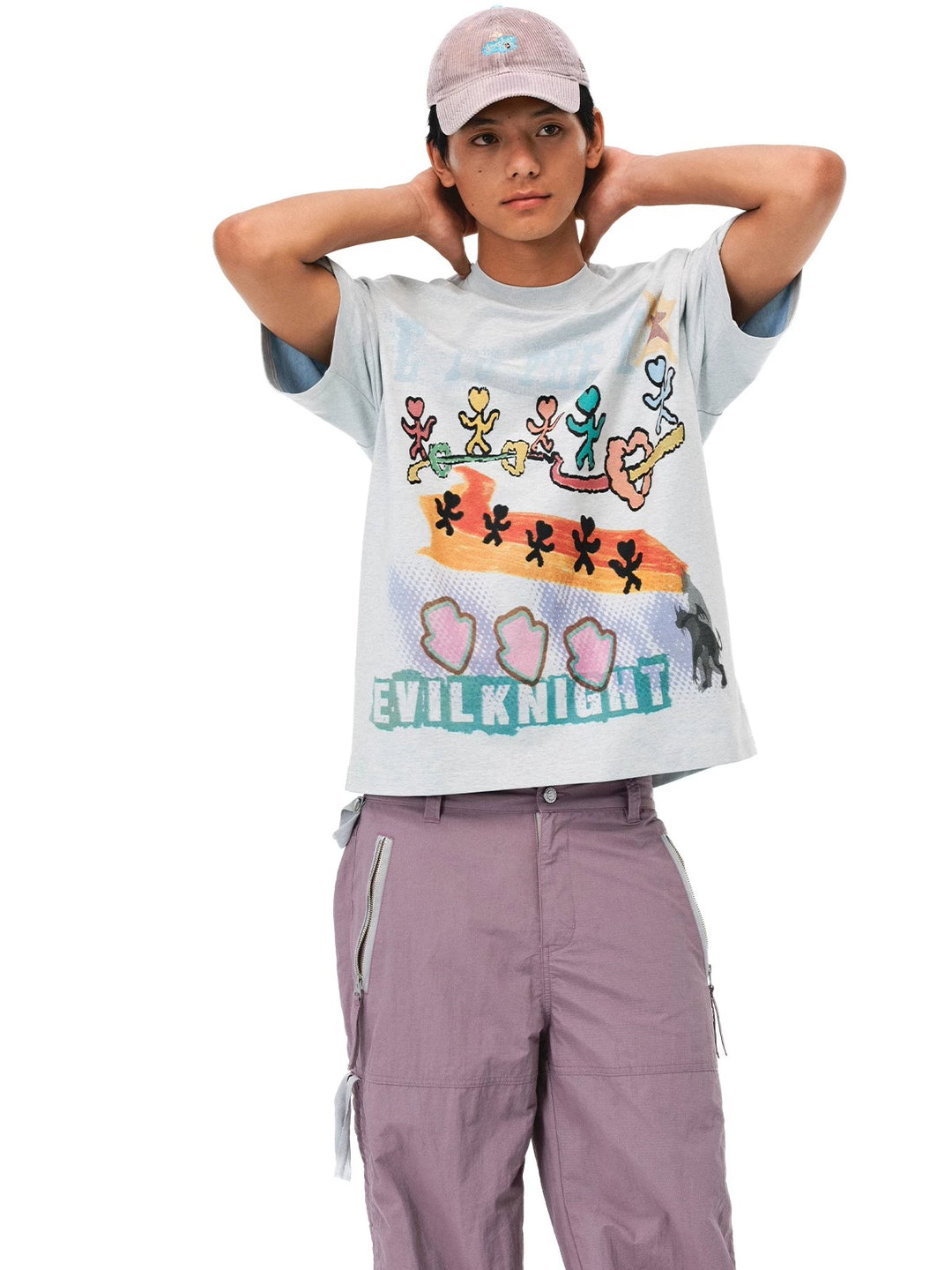 EVILKNIGHT(EK) Hand Painted Graffiti Tee | Face 3 Face