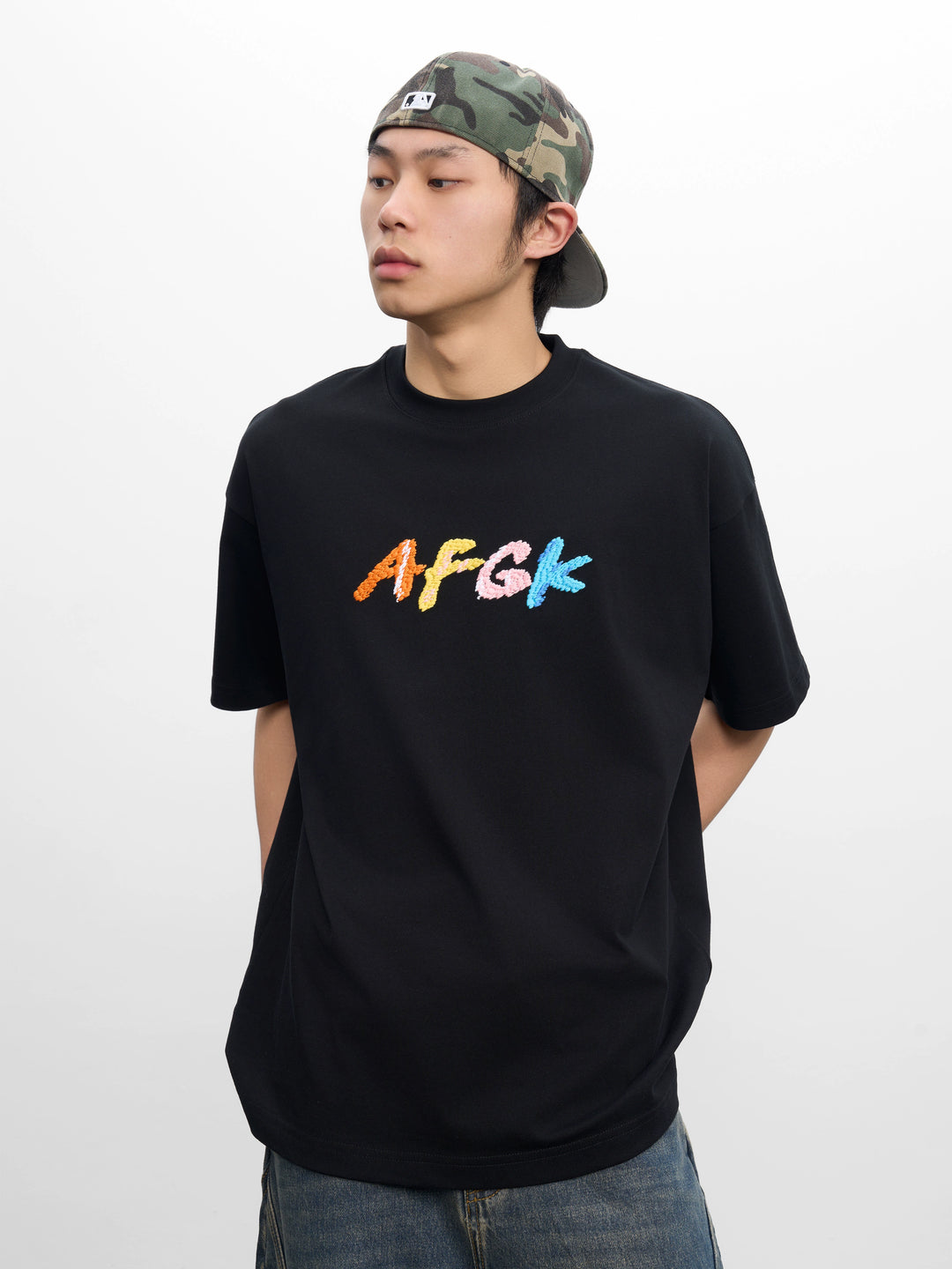 AFGK Handstitched Logo Embroidered Tee | Face 3 Face