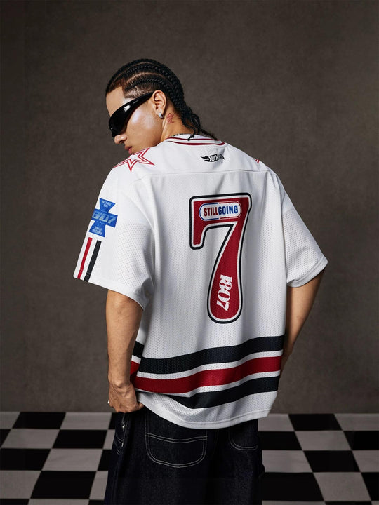 1807 Hot Wheels Racing Mesh Short Sleeve Hockey Jersey | Face 3 Face