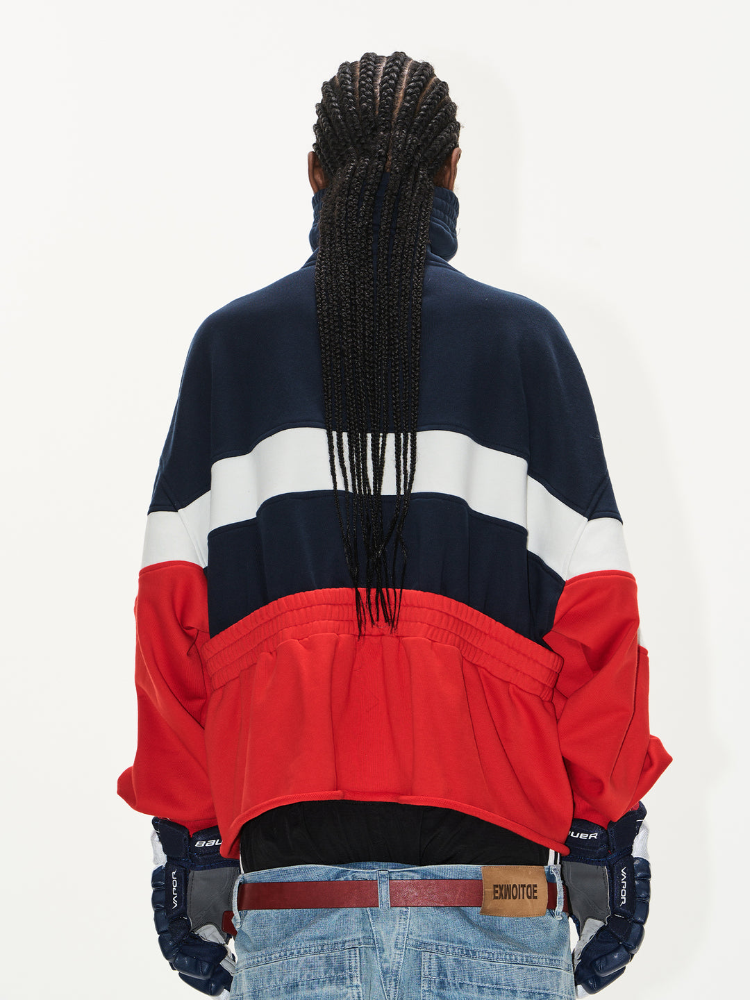 BLIND NO PLAN Colorblocked High Neck Jersey Track Jacket | Face 3 Face