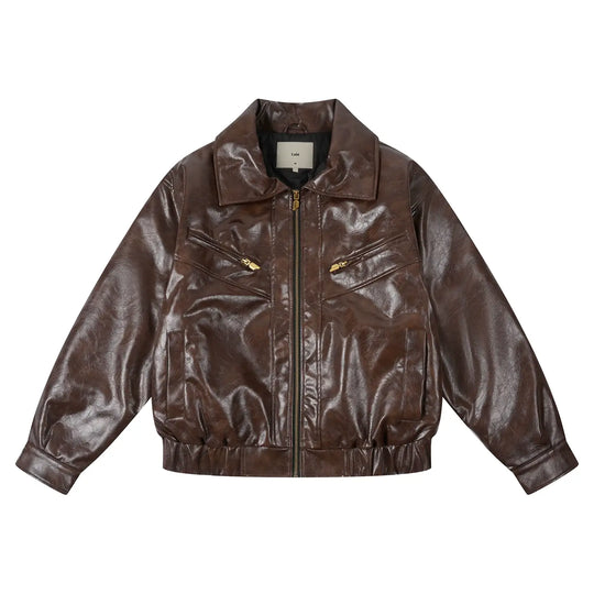 Labt Oil Waxed PU Leather Jacket | Face 3 Face