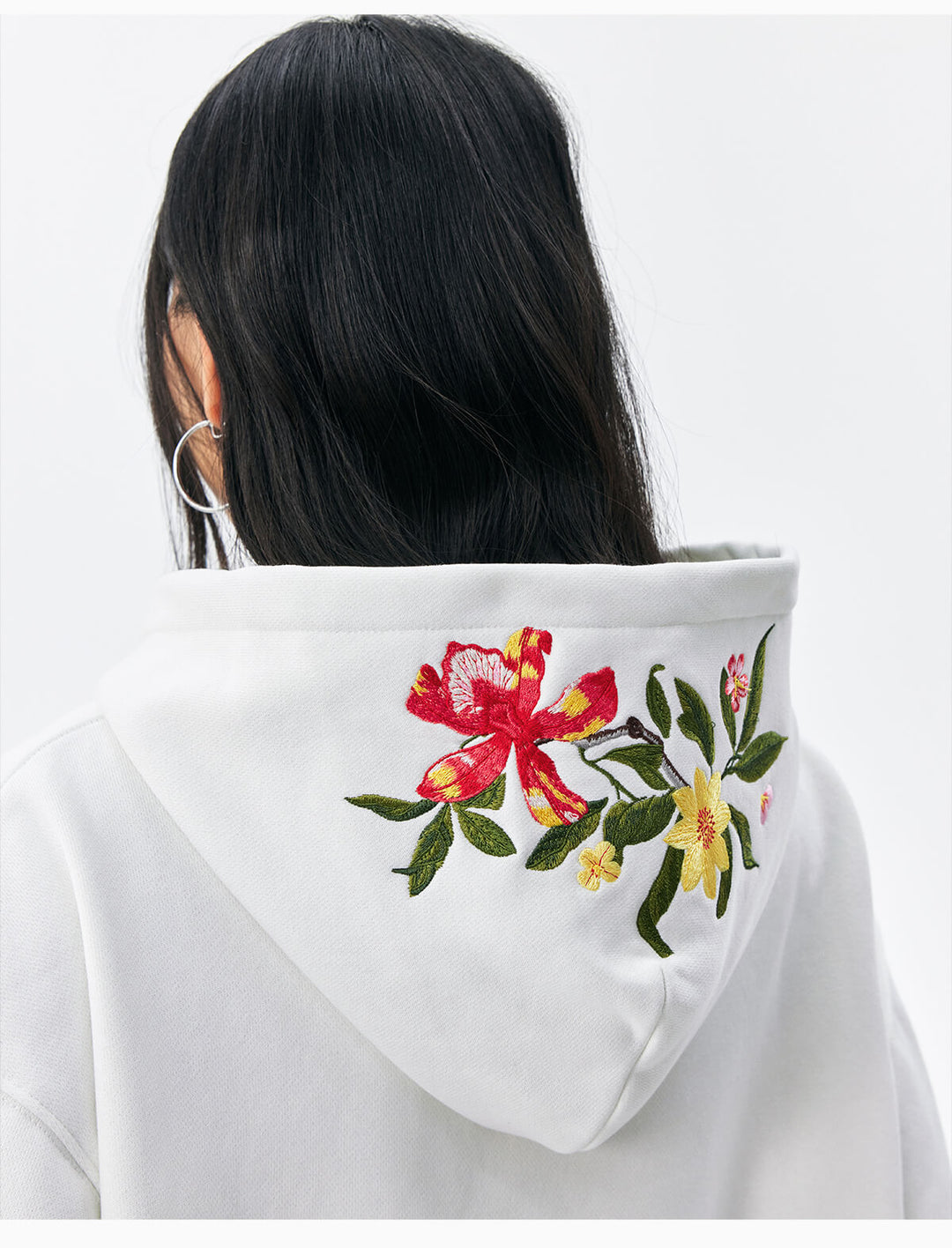 MEDM Colorful Floral Embroidered Hoodie | Face 3 Face