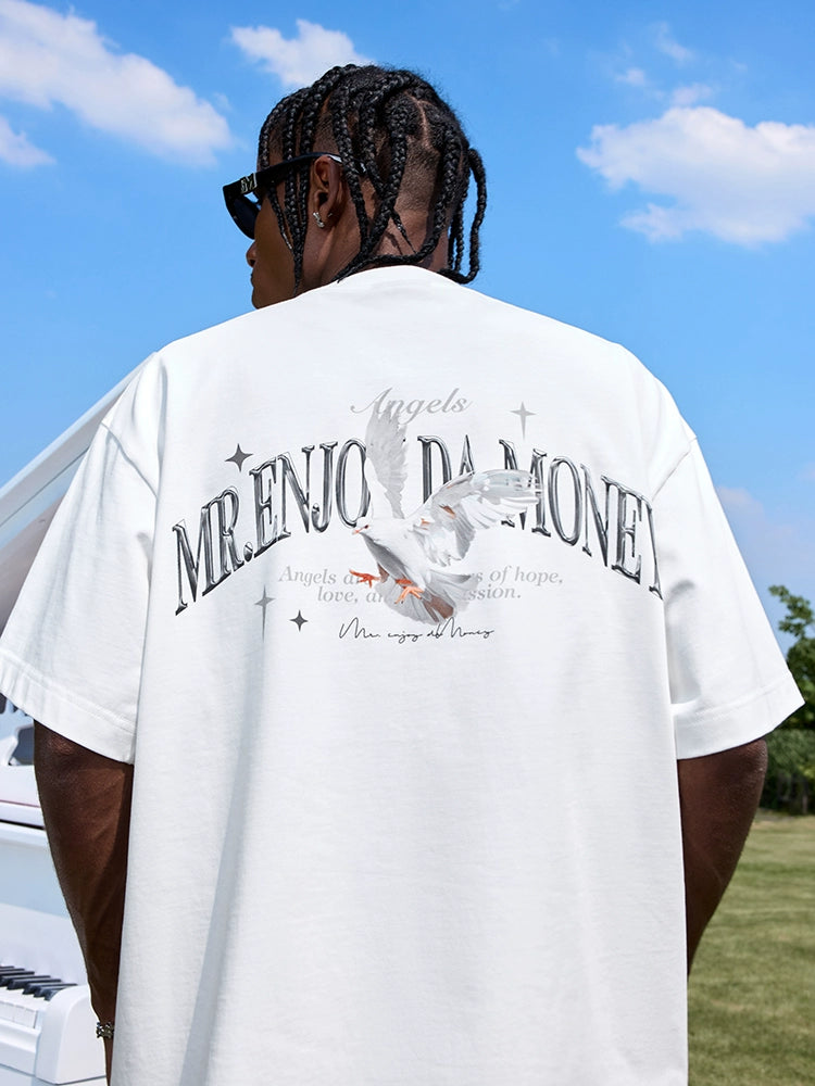 MEDM Angel Peace Dove Print Tee | Face 3 Face